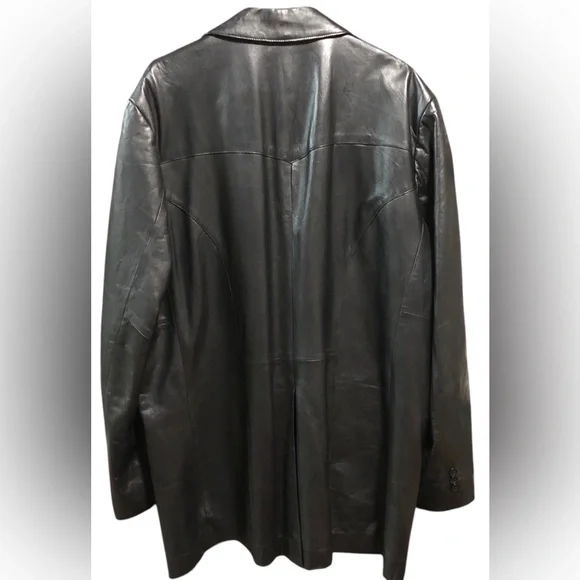 SCULLY MENS LAMBSKIN LEATHER JACKET BLACK SIZE 48 LARGE RICH ITALIAN LEATHER EXC - Picture 5 of 13